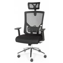 Кресло офисное Гарда черный пластик черная сетка черная сидушка