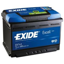 Аккумулятор автомобильный Exide Excell EB 740 6СТ-74 обр. 278x175x190
