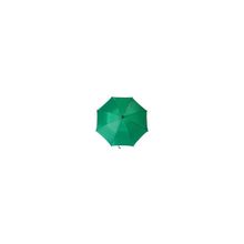 Зеленый женский зонт-трость механический с деревянной ручкой