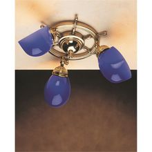 Foresti & Suardi Светильник потолочный Foresti & Suardi Штурвал Portland 3205.VM E14 220 240 В 3 x 46 Вт зеленое стекло