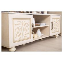 Алмаз. Любимый дом Александрия New Тумба под ТВ с 2 дверями (Кожа Ленто Рустика)