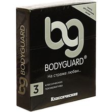 Bodyguard Классические гладкие презервативы Bodyguard - 3 шт.