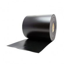Плёнка ПВХ нескользящая однотонная Haogenplast Ogenflex Antislip Black 9902 (чёрная разметка общественных бассейнов), 250 мм * 25 м * 1,5 мм