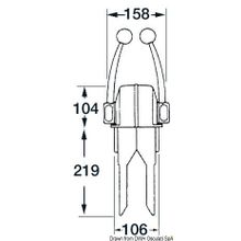Osculati UFLEX single lever control, twin engine, 45.104.00
