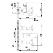 Смеситель SMARTsant Классик нью SM180003AA_R для ванны с душем