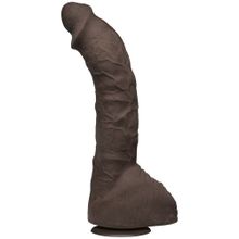 Коричневый фаллоимитатор-гигант Prince Yahshua ULTRASKYN 10.5” Cock with Removable Vac-U-Lock Suction Cup - 27,4 см. Коричневый