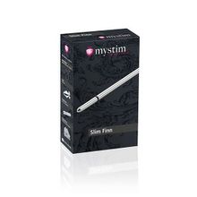 MyStim Зонд для электростимуляции уретры Slim Finn - 15 см. (серебристый)