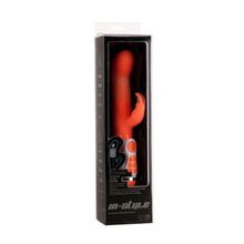 NMC Оранжевый вибратор с клиторальной стимуляцией INSTYLE DUO VIBRATOR 5.5INCH - 14 см. (оранжевый)