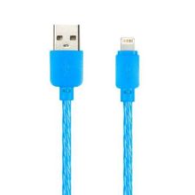 Кабель USB 2.0 Am=>Apple 8 pin Lightning, 1 м, синий, SmartBuy (ik-512SPS blue)