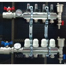 Блок коллекторный 1 х3 4 х 6 с расходомерами, термометрами