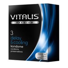 Презервативы VITALIS PREMIUM delay   cooling с охлаждающим эффектом - 3 шт. прозрачный