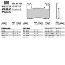 BREMBO Колодки тормозные передние для Kawasaki Z1000 &#039;10-17   Z1000SX &#039;11-16 (синтетика) BREMBO 07SU27.SA