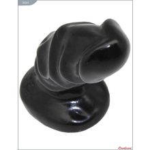 Eroticon Чёрная анальная пробка-фаллос - 13 см. (черный)