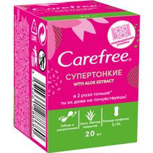 Carefree with Aloe Extract 20 прокладок в пачке