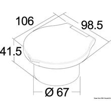 Osculati Elegant shower box white finish PVC hose 4 m Flat mounting, 15.246.01