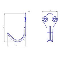 Крючок-вешалка №2, покрытие цинк