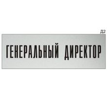 Информационная табличка «Генеральный директор» на дверь прямоугольная Д2 (300х100 мм)
