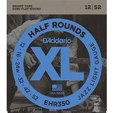 EHR350 Half Round Комплект струн для электрогитары, Jazz Light, 12-52, DAddario