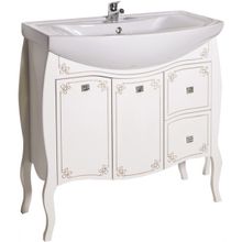 ASB-Mebel Тумба с раковиной Парма 80 белая патина золото