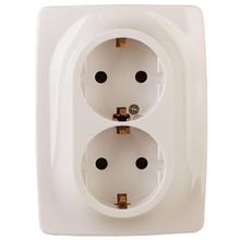 ЭРА Розетка ЭРА 12 2x2P E Schuko 16A 250V 12-2106-02 Б0031229 ID - 238004