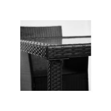 Tetchair Обеденный сет (стол+4стула) (mod. 210036), черный, ткань: DB-16, серый