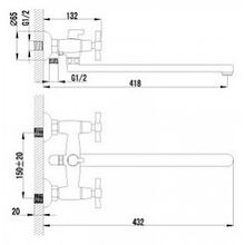 Смеситель Lemark Neo LM2212C универсальный