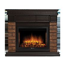 Портал Firelight Bricks Wood 25 камень темный, шпон венге