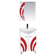 Misty Зеркальный шкаф Каролина 60 R красное стекло