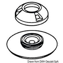 Osculati Perfix female snap fastener for fabric, white, 10.448.01