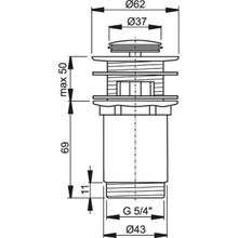 Сливной набор для раковины AlcaPlast (A391)