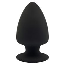 Черная анальная втулка Premium Silicone Plug M - 11 см.