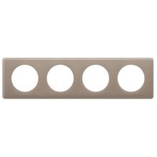 Celiane. Рамка 4-постовая. Цвет "Кофейный глянец" | код 066614 | Legrand