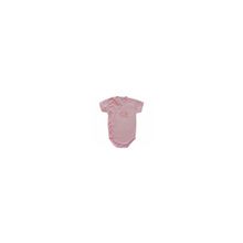 Боди Kapriza Розовое счастье с коротким рукавом, с застежкой спереди, 80, розовый