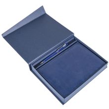 Коробка под ежедневник и ручку, синяя, 23*18,5 см