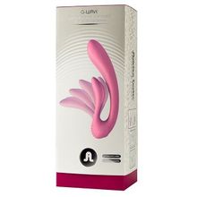 Розовый вибромассажер с гибким клиторальным отростком Adrien Lastic G-wave 18см