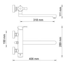 WasserKRAFT Смеситель для ванны Berkel 4802L