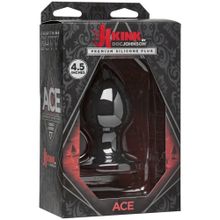 Чёрная анальная пробка Kink Ace Silicone Plug 4.5  - 11,43 см. Черный