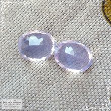 Пара лавандовых аметистов из Бразилии огранки Баснословно овал 13,98x11,03 13,99x10,89мм 14,4 карат