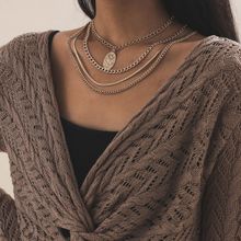 Многослойное колье "Цветок" (арт. 83086-1)