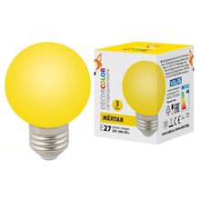 Volpe Лампа светодиодная Volpe E27 3W желтая LED-G60-3W Yellow E27 FR С UL-00006961 ID - 266503