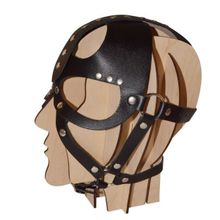 Кожаная маска-шлем  Лектор Черный