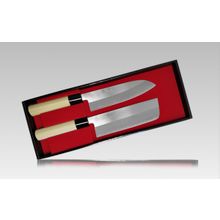 Набор из 2-х кухонных ножей Tojiro grftset (fg-7700) в подарочной упаковке, заточка #8000
