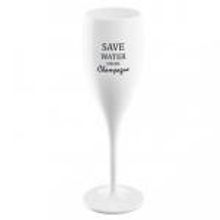 Koziol Бокал для шампанского с надписью save water drink champagne, белый арт. 3436525
