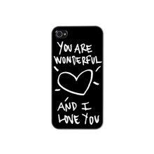 LostDog защитный чехол для iPhone 4 4s You are wonderful and I love you Black