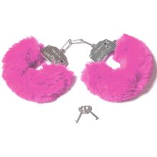 Le Frivole Шикарные наручники с пушистым розовым мехом