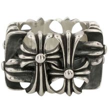 Серебряное кольцо Два креста