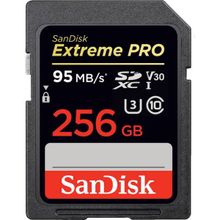 Карта памяти SD 256Gb SanDisk SDXC Extreme Pro UHS Class 3 V30 95 90M