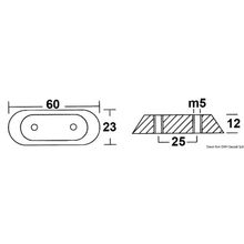 Osculati Magnesium anode for Honda outboard engines, 43.314.97