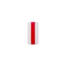 чехол флип Canyon CNA-I5L01WR для iPhone 5, белый красный + защитная плёнка