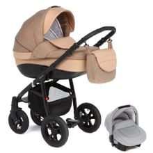 Коляска Adamex NEONEX бежевый+т.бежевый TIP23C